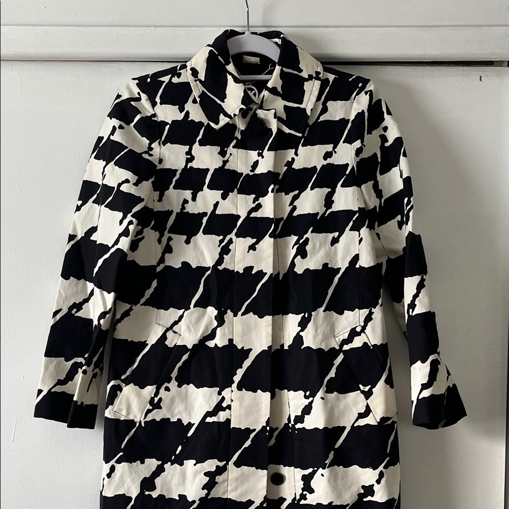 Michael Kors Black and White Patterned Coat